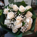 Long Stem White Rose Bouquet - Joshua's Greenery-Barrie Florist