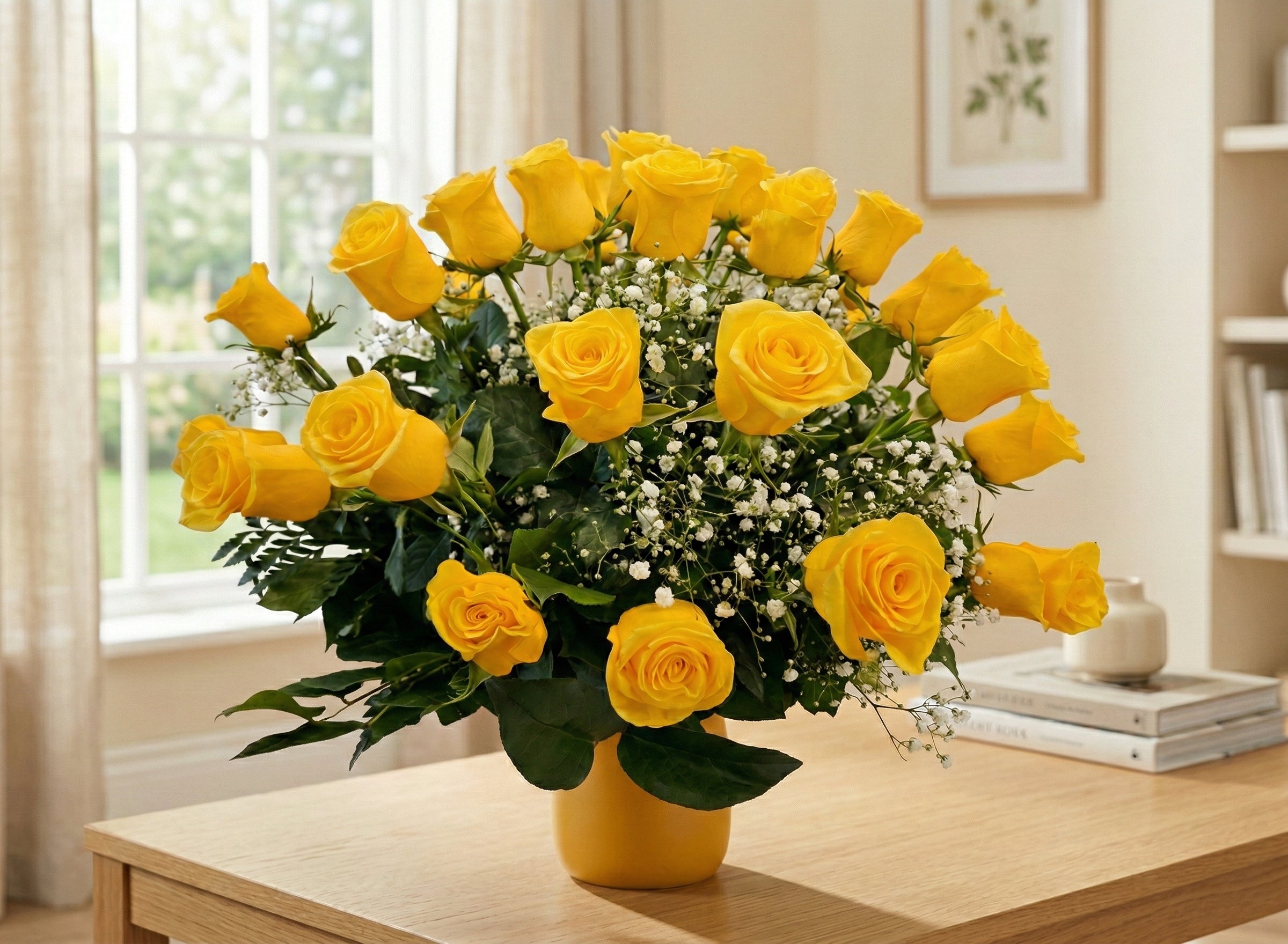 Yellow Roses in a vase