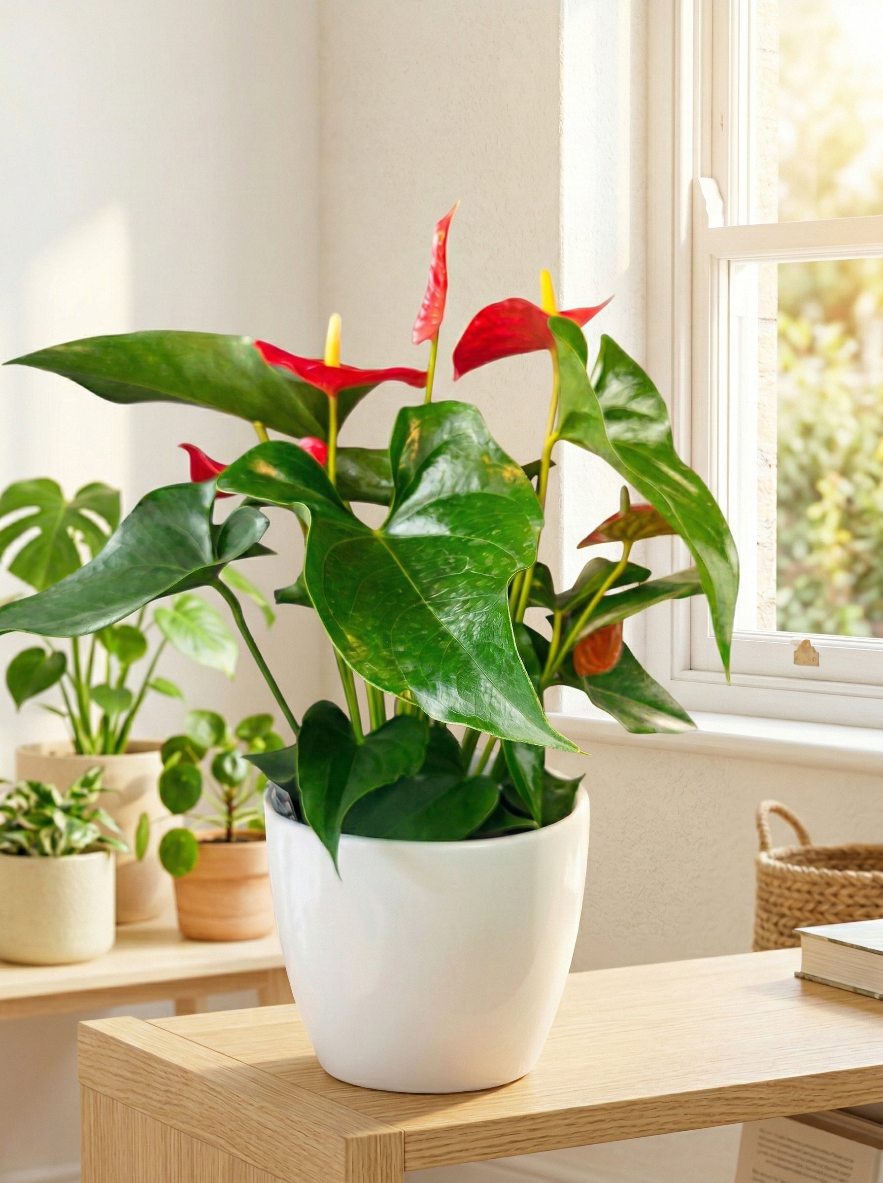 Anthurium Orchid in a Pot