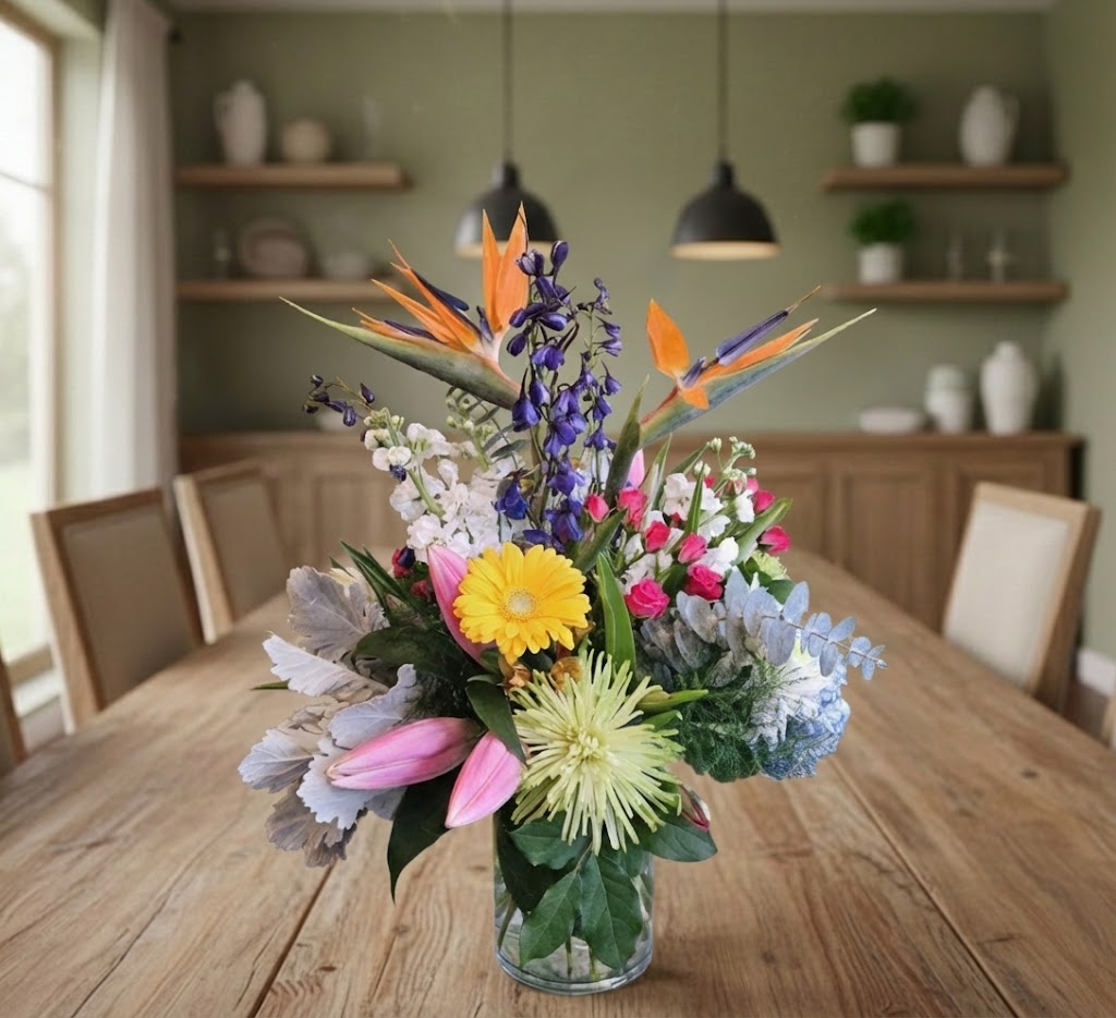 Birds' Garden vase arrangement