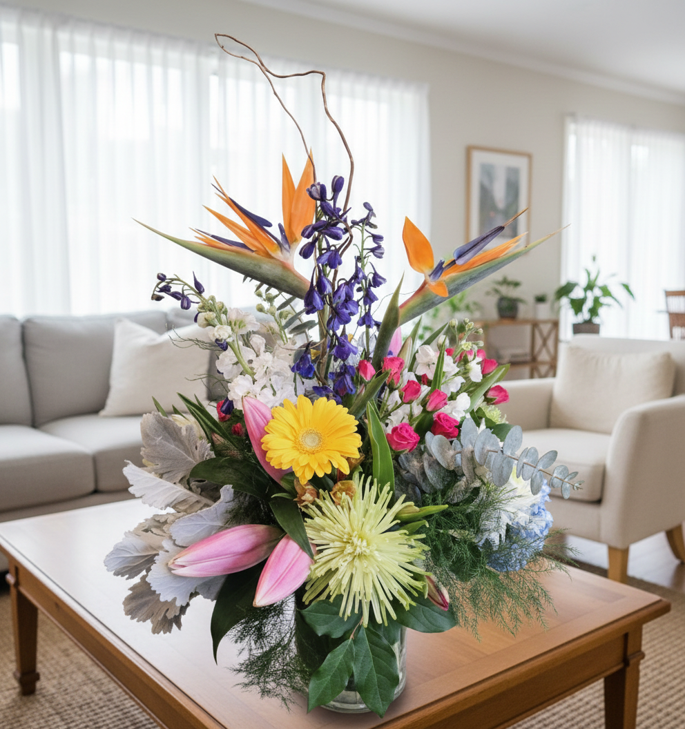 Birds' Garden vase arrangement
