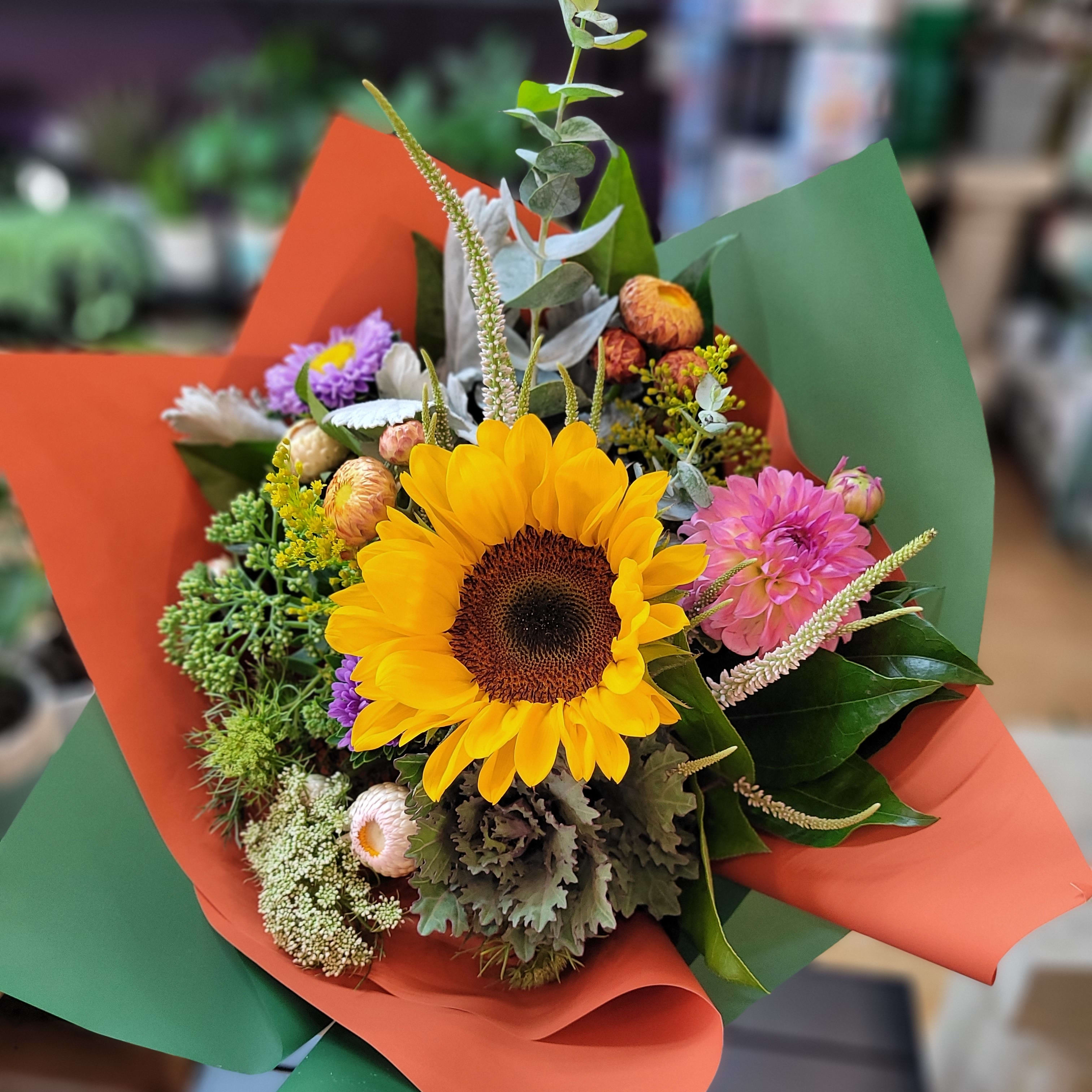 Golden flower Bouquet - Joshua's Greenery-Barrie Florist