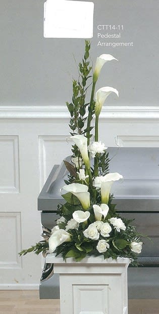 Pedestal Arrangement - Joshua's Greenery-Barrie Florist