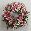 Lily and Eucalyptus Wreath - Joshua's Greenery-Barrie Florist