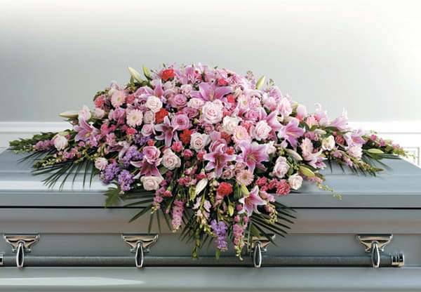 Pink Full Casket Spray - Joshua's Greenery-Barrie Florist