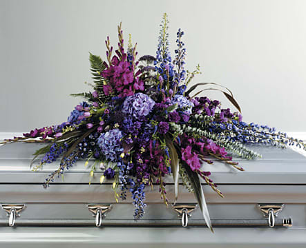 Purple Tone-on-Tone Casket Spray - Joshua's Greenery-Barrie Florist