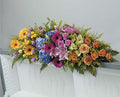 Polychromatic Hanging Full Couch Spray - Joshua's Greenery-Barrie Florist
