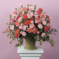 Pink and Peach Carnation Urn - Joshua's Greenery-Barrie Florist