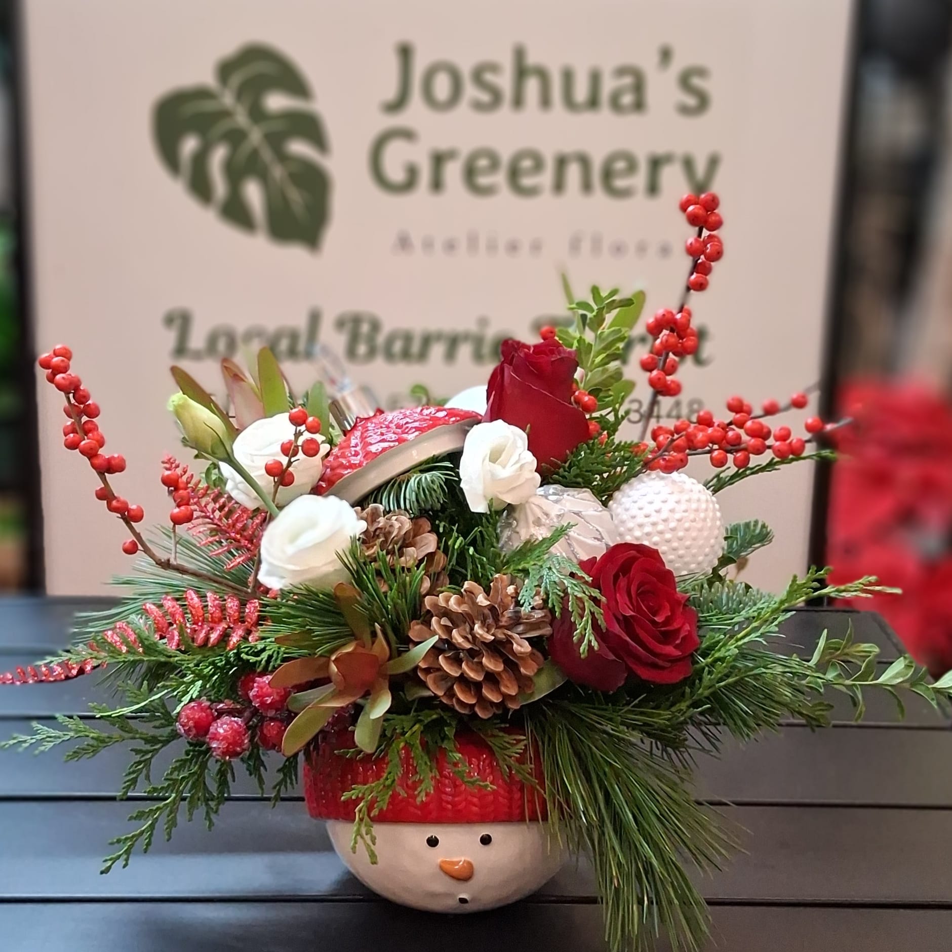 Holiday Rose Embrace - Joshua's Greenery-Barrie Florist