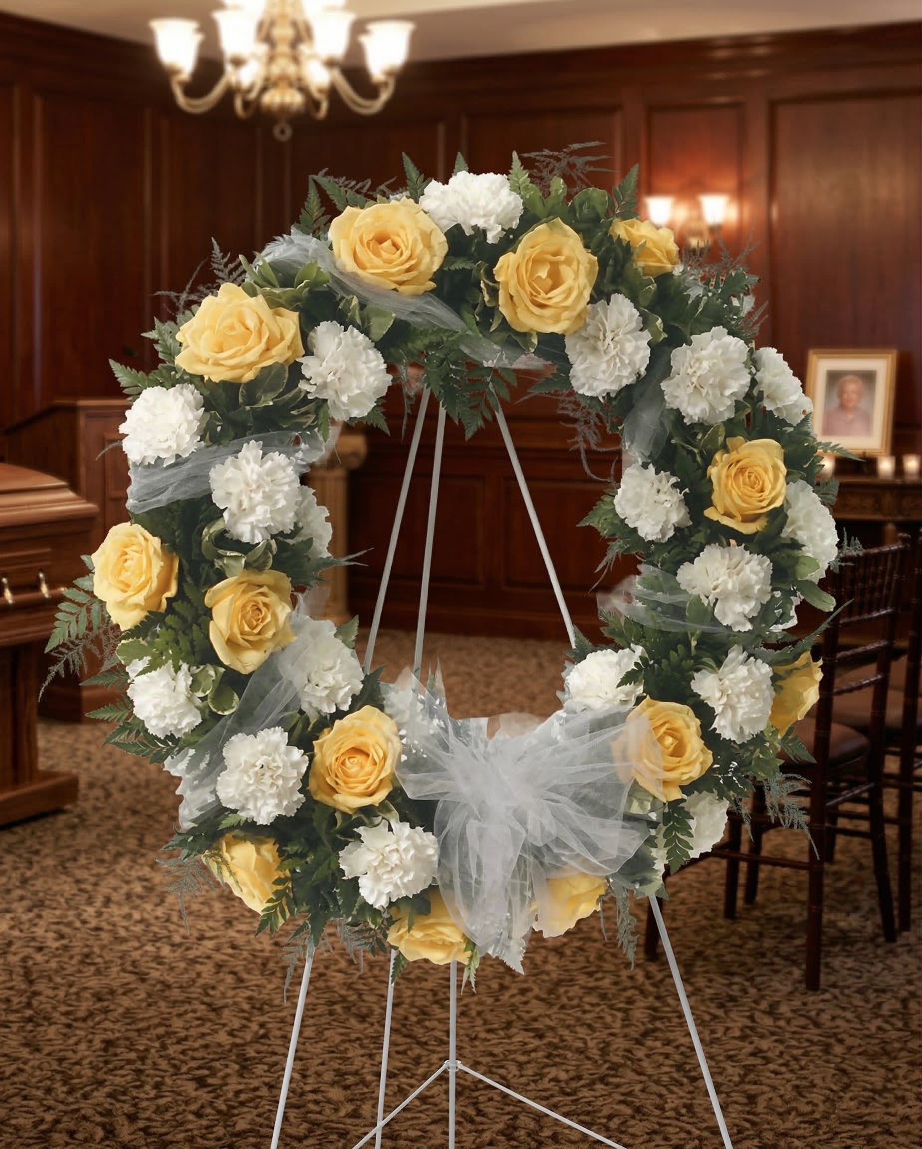 Open Wreath Standing Spray