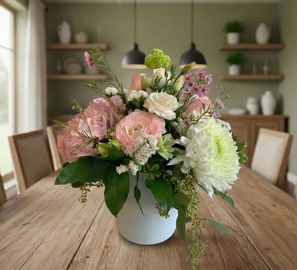 Pink and White Vase Arrangement