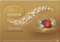 Lindt Lindor assorted chocolate truffles box on a gold background, featured at Joshua's Greenery-Barrie Florist.
